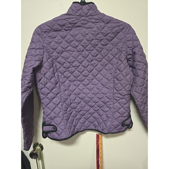 ! Eddie Bauer Jacket Womens L Purple Premium Goose Down Quilted Snap Light EB650 - Picture 5 of 10
